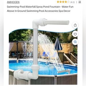 5/$30 White Swimming Pool Waterfall Spray Fountain in ground & above ground NWT